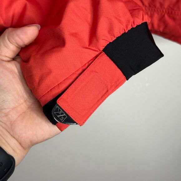 Cutter & Buck Mens Jacket Large Orange Black Pullover 1/4 Zip Windbreaker Active - Picture 8 of 12